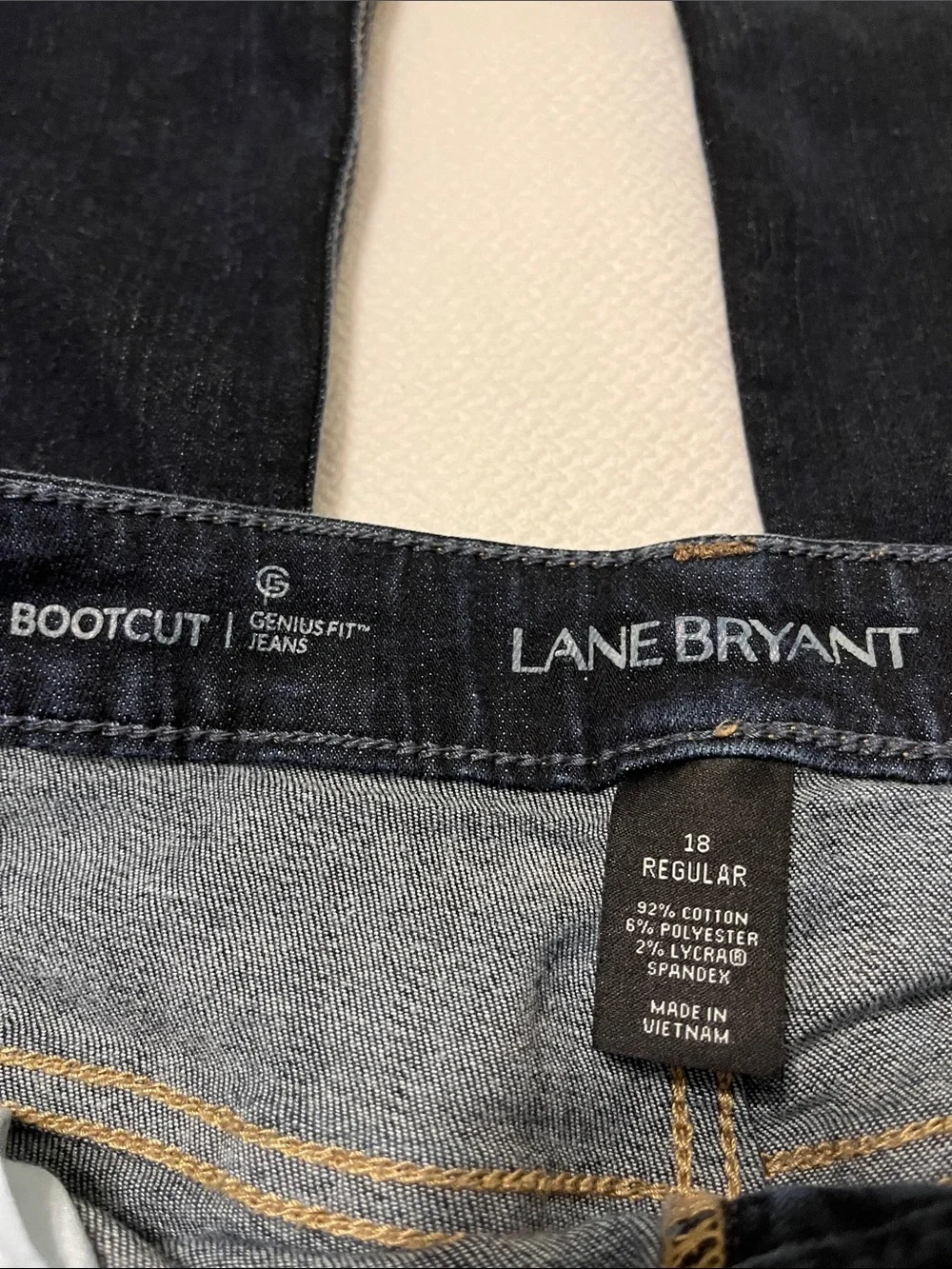 Lane Bryant Genius Fit Dark Indigo Bootcut Jeans